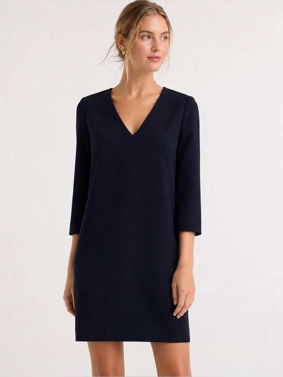 J. Crew Dresses & Skirts - J. Crew Wool Crepe V-Neck Shift Dress - 6 NWT